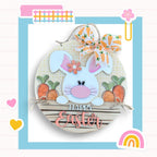 a card with a picture of a bunny on it