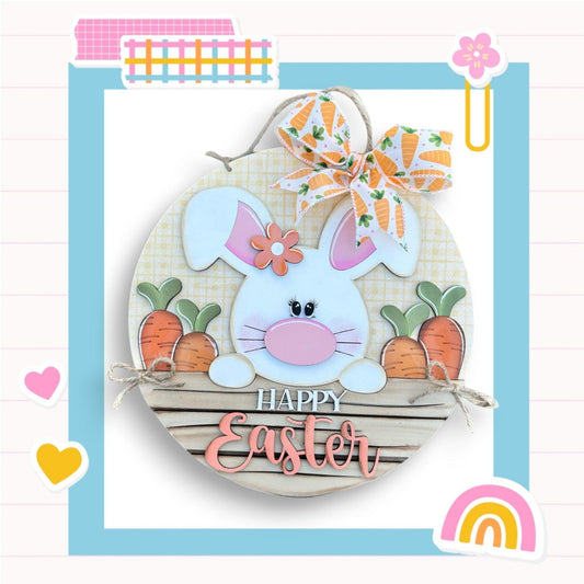 a card with a picture of a bunny on it