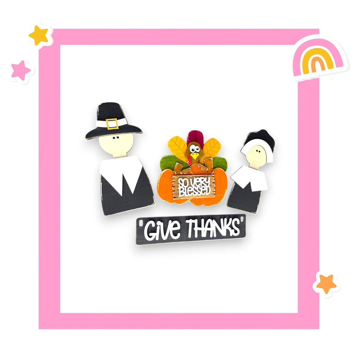 a picture of a thanksgiving card with the words give thanks