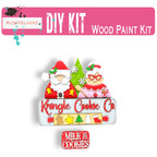 a picture of a wooden santa clause sign