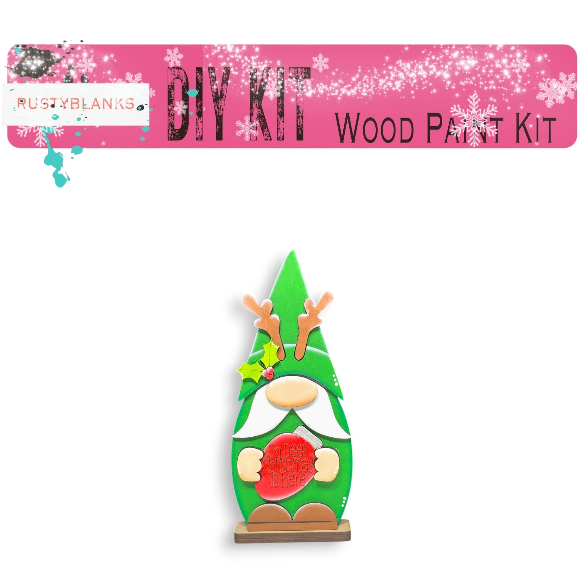 a wooden christmas decoration with a santa clause on it