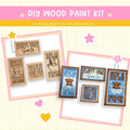 a picture of some wooden stamps and a picture of a bear