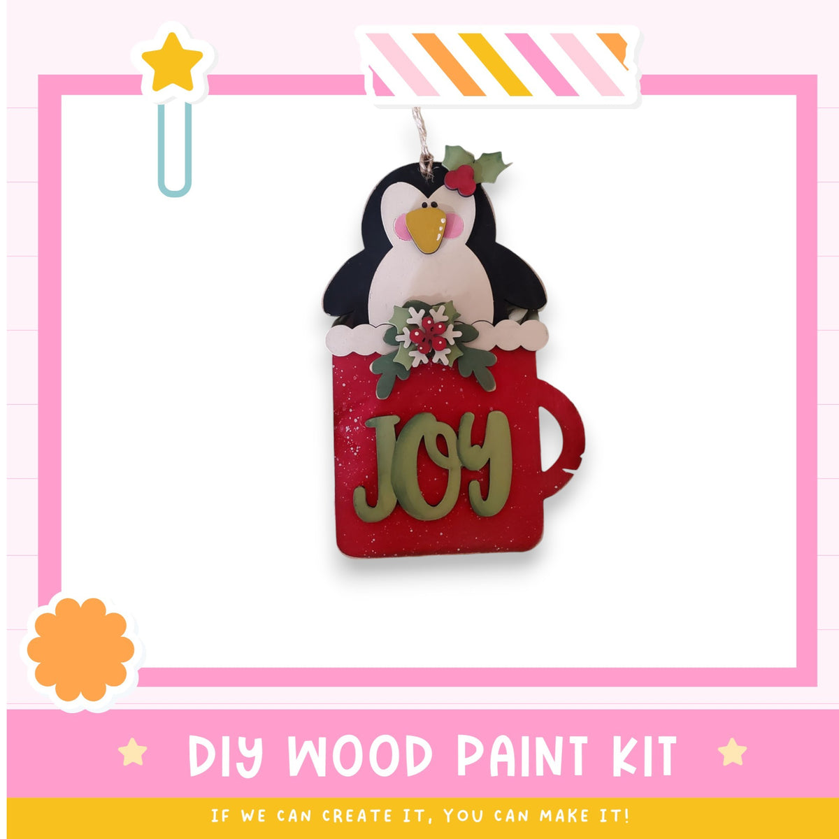 a christmas ornament with a penguin on it