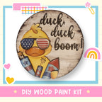a wooden sign with a duck wearing sunglasses