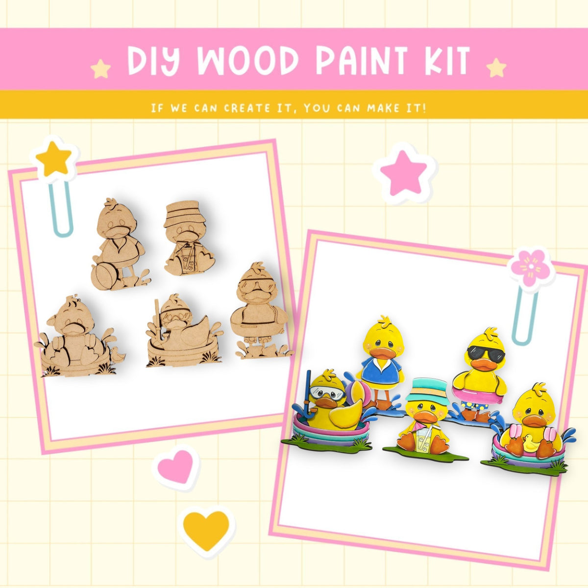 a picture of some wooden toys on a table