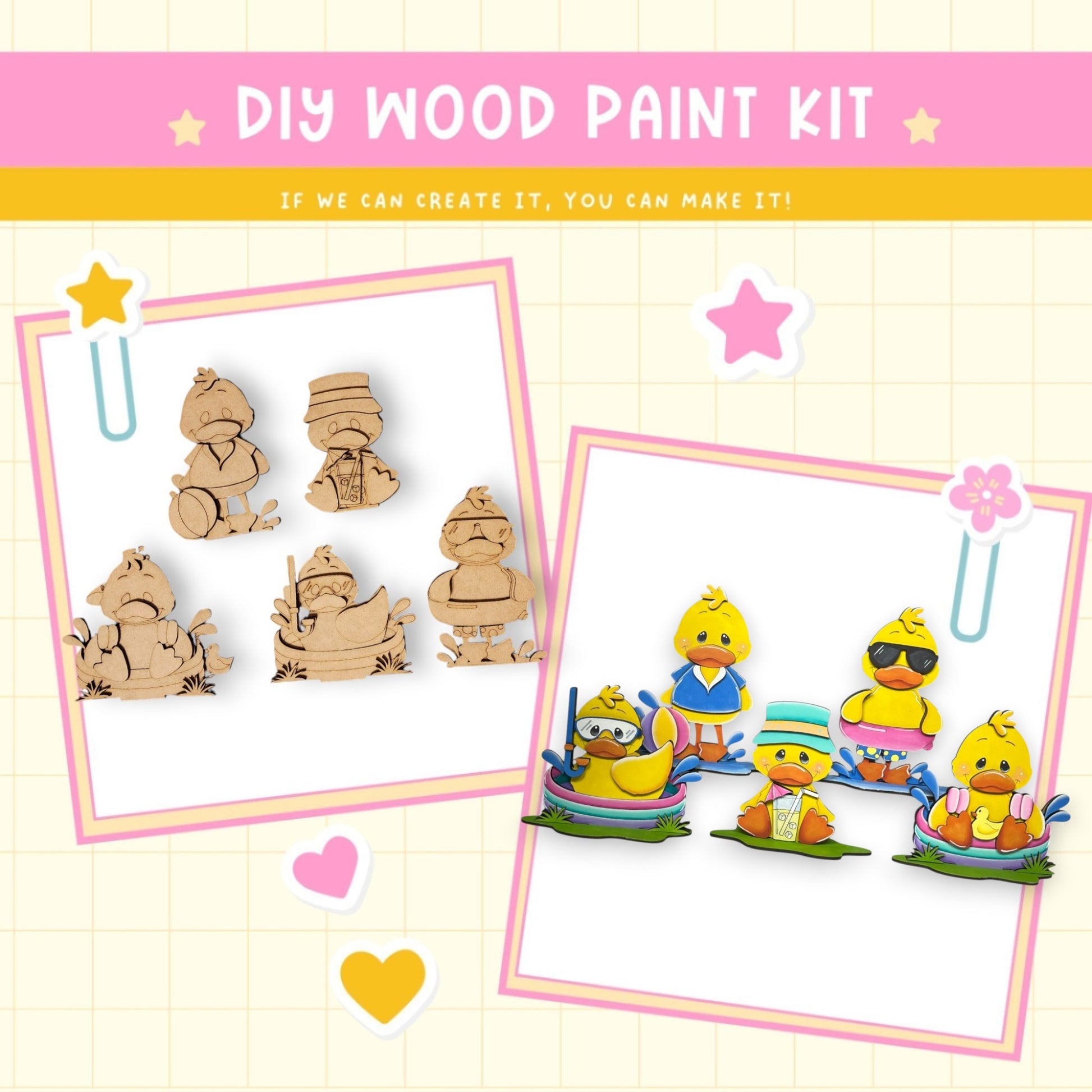 a picture of some wooden toys on a table