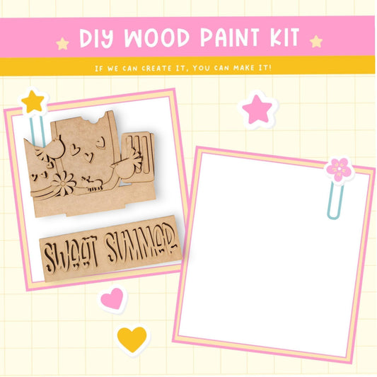 a craft kit with a picture of a cat