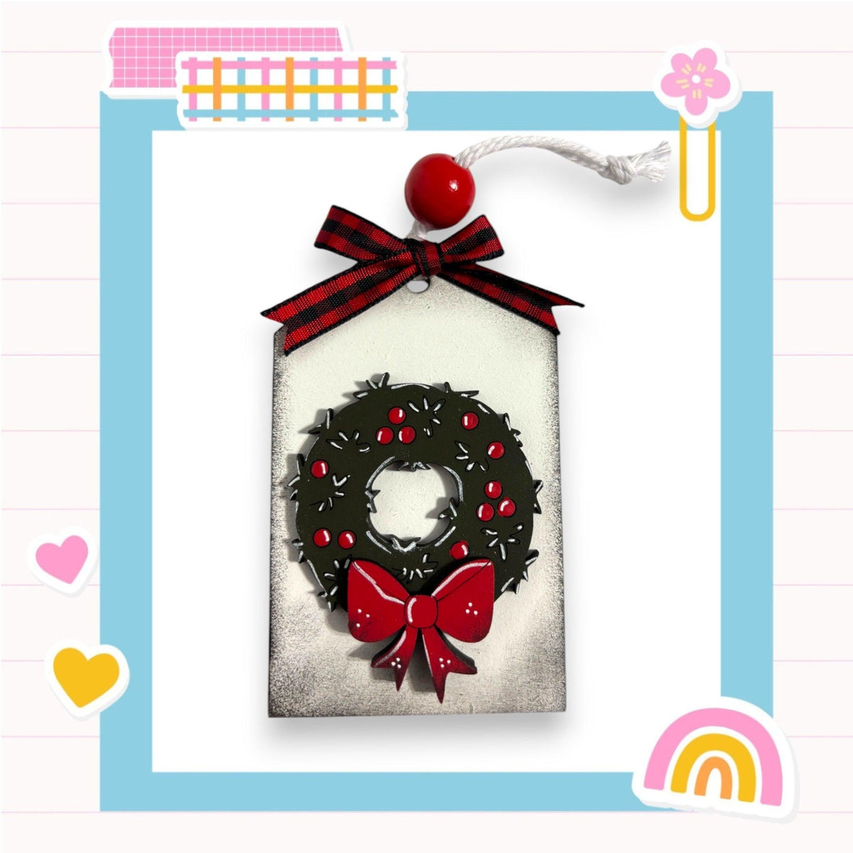 a christmas ornament hanging on a wall
