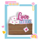 a wooden sign that says love letters on it