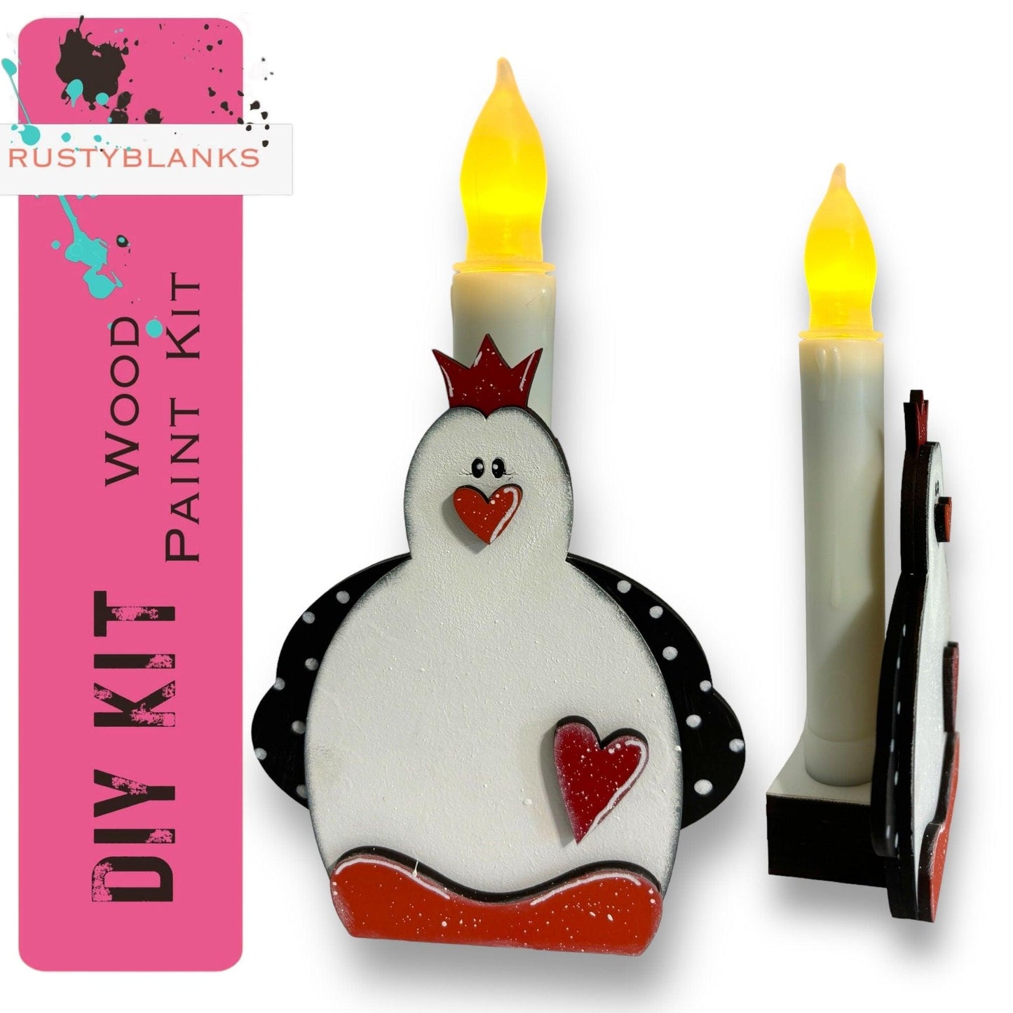 a candle holder with a chicken on it