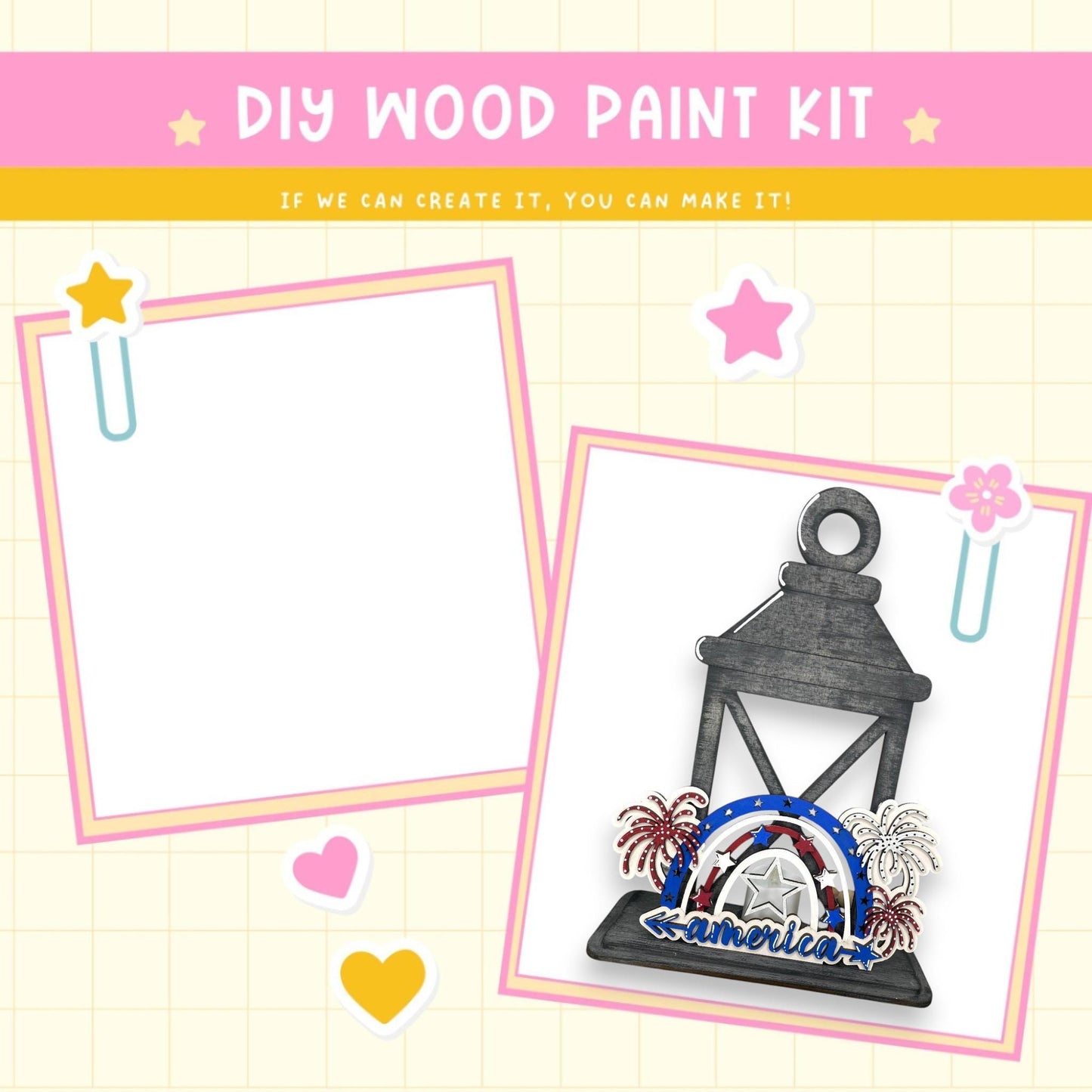 a picture of a wooden paint kit with a picture frame