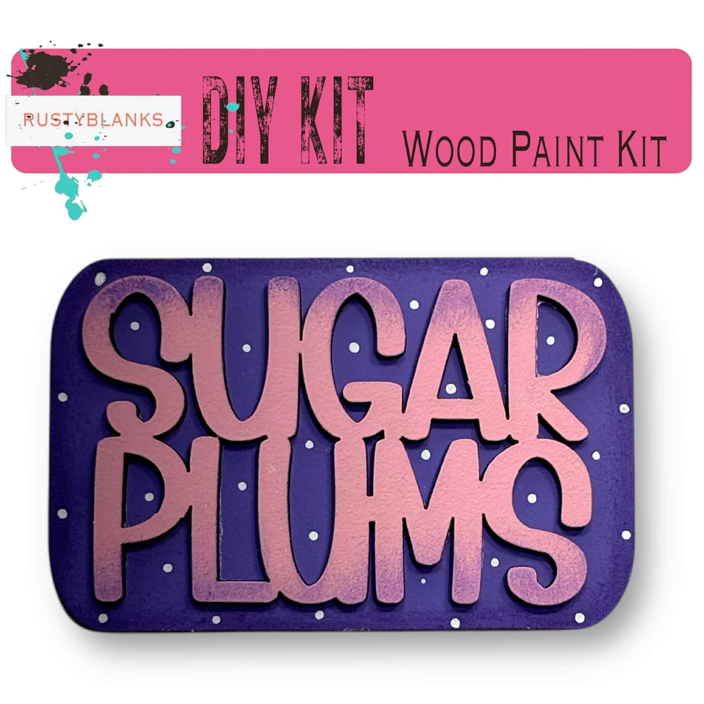 a sugar plums diy kit with the words sugar plums on it