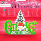 a wooden sign that says gnome for the holidays