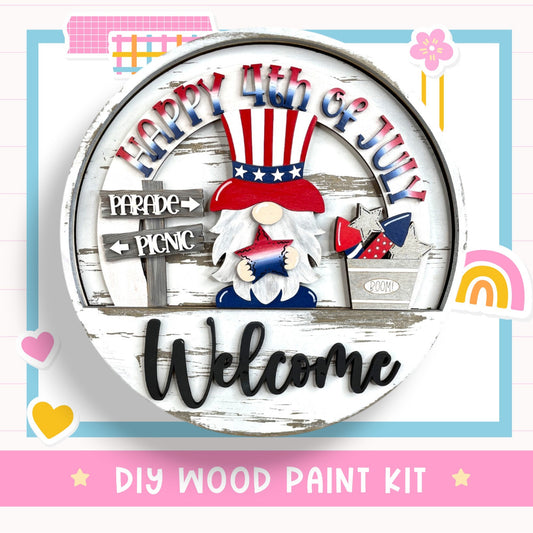 a sign that says happy fourth of july