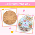 a wooden craft kit with a picture of a bunny