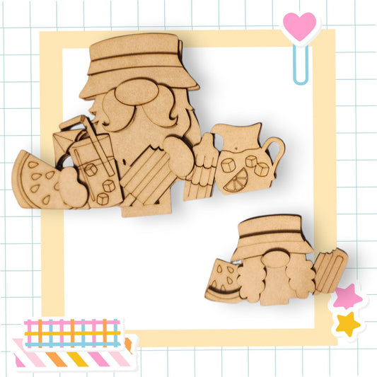 a wooden cutout of a soldier and a cat