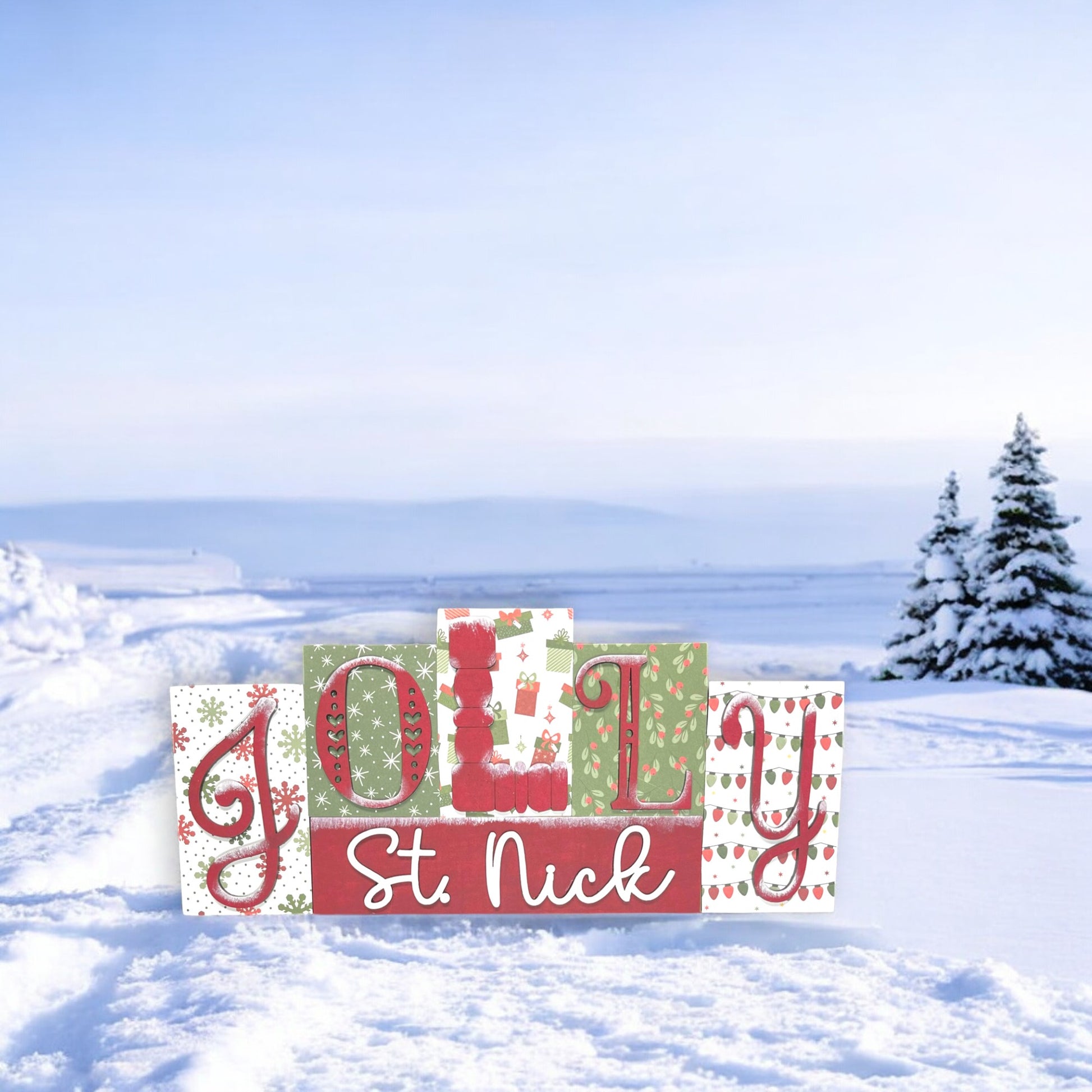 a sign that says golf st nick in the snow