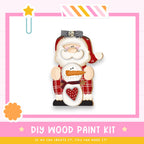 a picture of a santa clause holding a heart