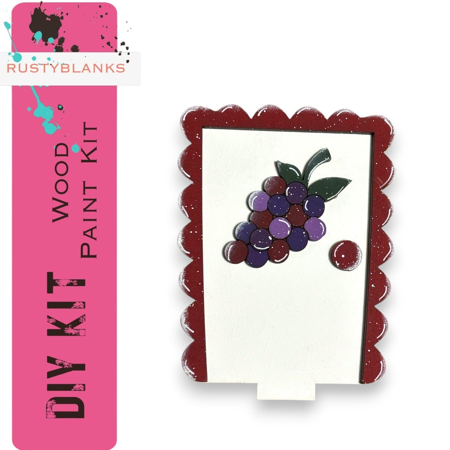 a card with a picture of grapes on it