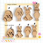 a picture of a wooden cutout of a rabbit