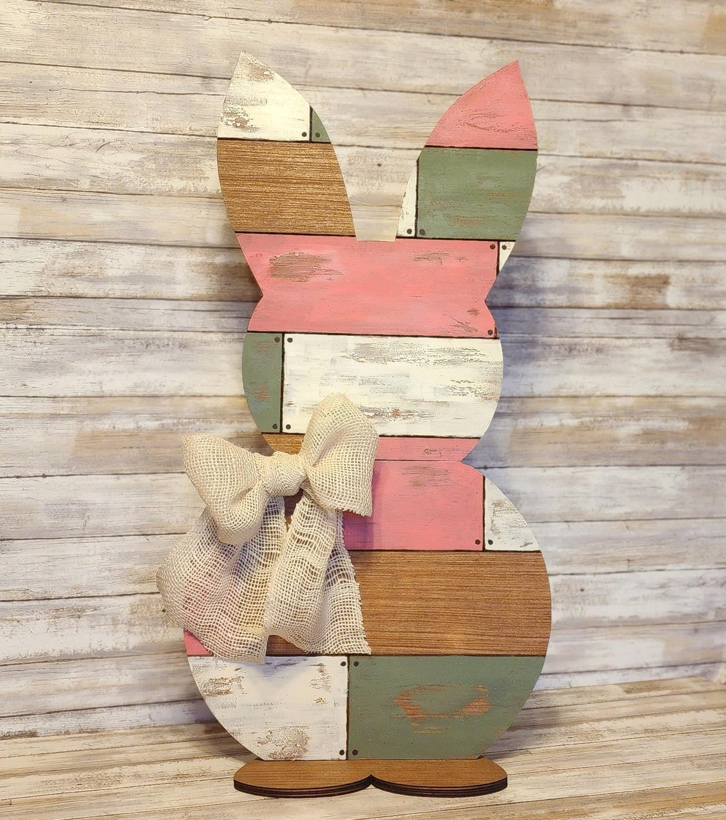 DIY Standing Shiplap Easter Bunny: Unfinished Farmhouse Decor