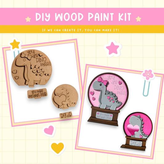 a wooden craft kit with a picture of a giraffe