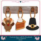 Thanksgiving Pegboard Inserts Turkey Pie Pilgrim Hat Interchangeable DIY Craft Kit product image 1 from The Rustic Farmhouse