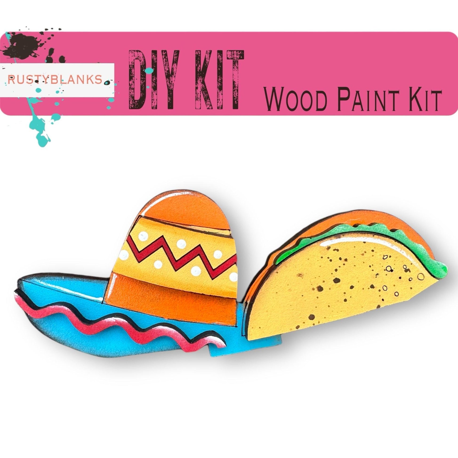 a picture of a wooden painted mexican hat