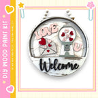 DIY Valentines Welcome Sign Insert: Seasonal Wooden Round Decor product image 2 from The Rustic Farmhouse