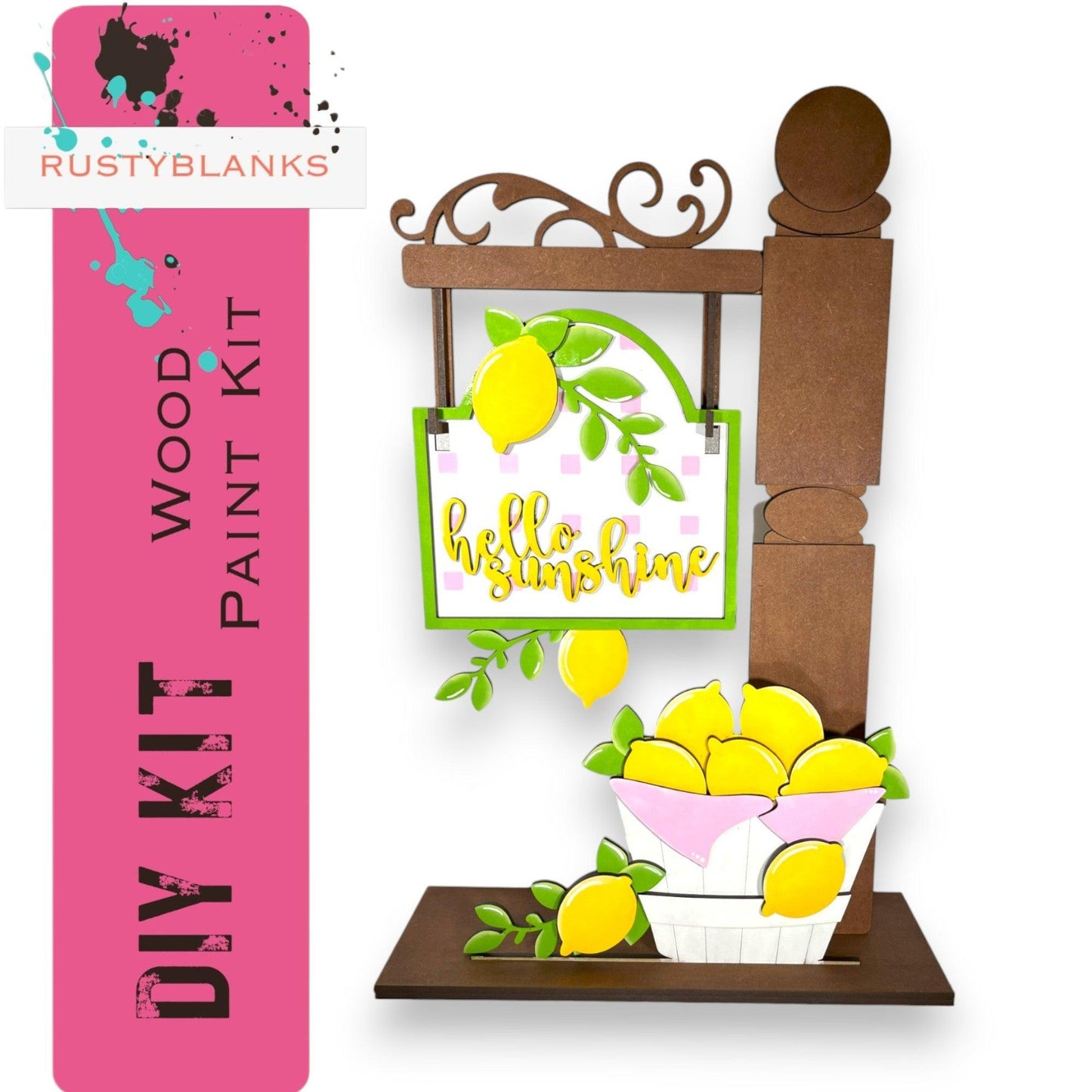 a picture of a card with a basket of lemons