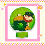 a st patrick's day greeting card with a leprechaun