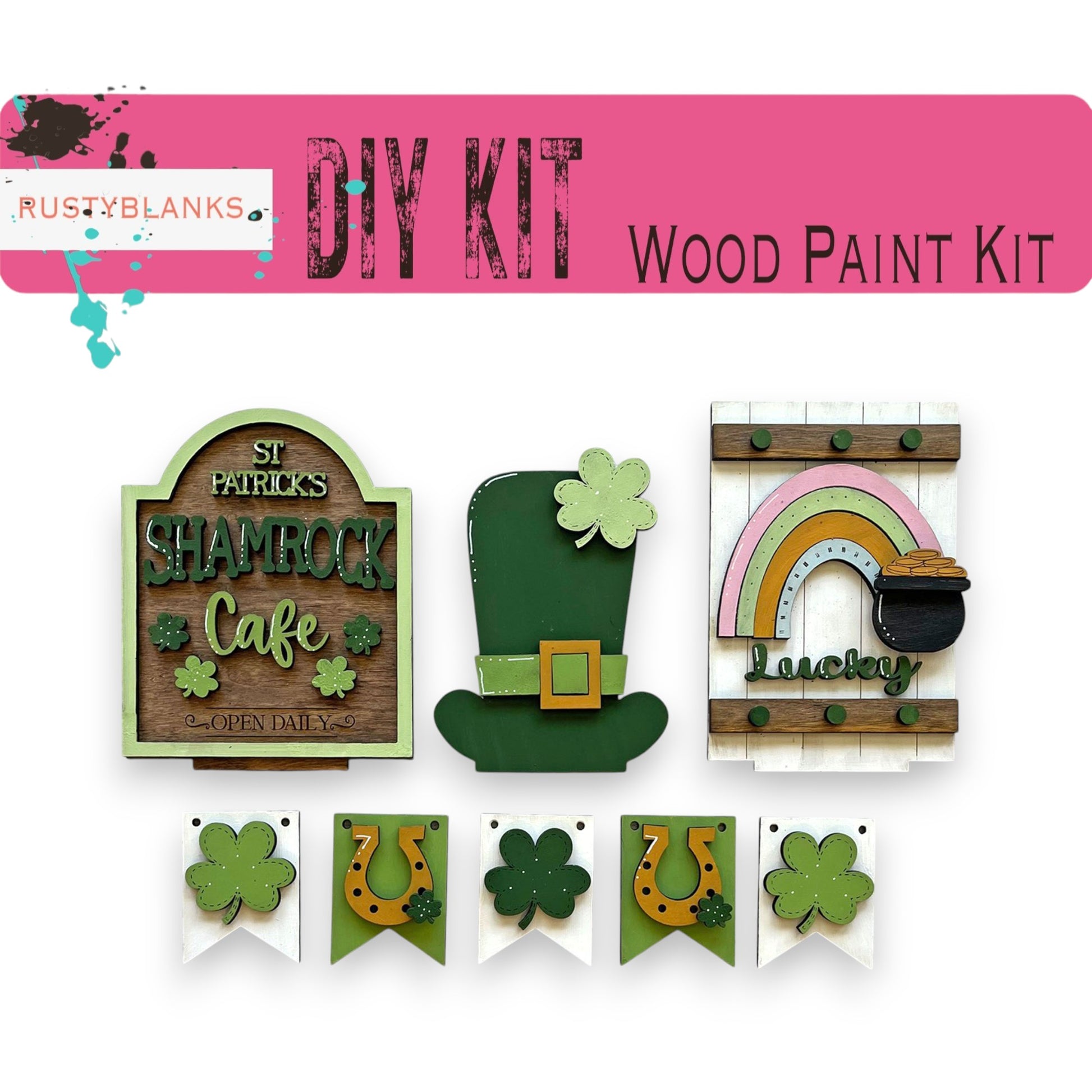 a wooden craft kit with a st patrick's day theme