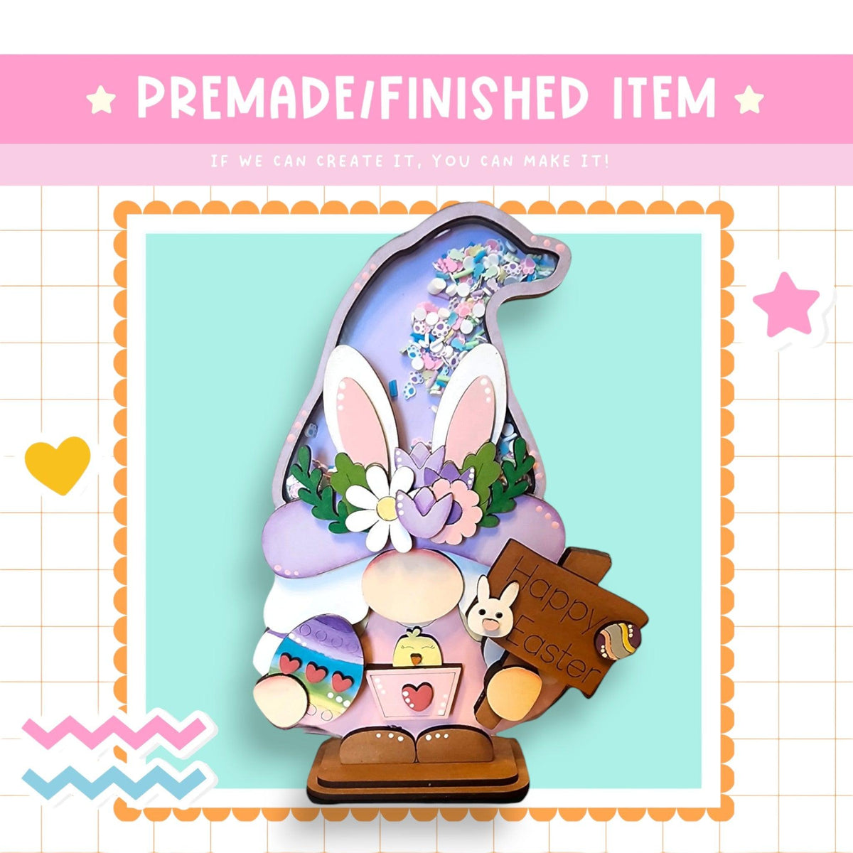 a card with a picture of a bunny on it