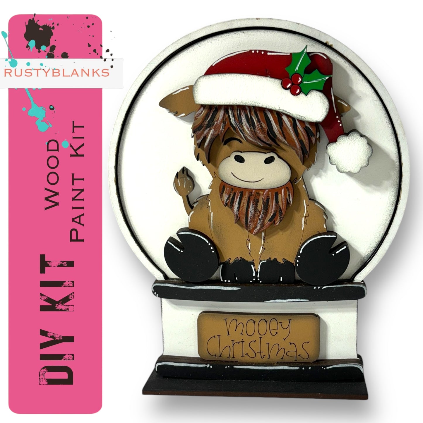 a christmas ornament with a monkey wearing a santa hat