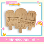 three popsicles with the words sweet sunshine on them