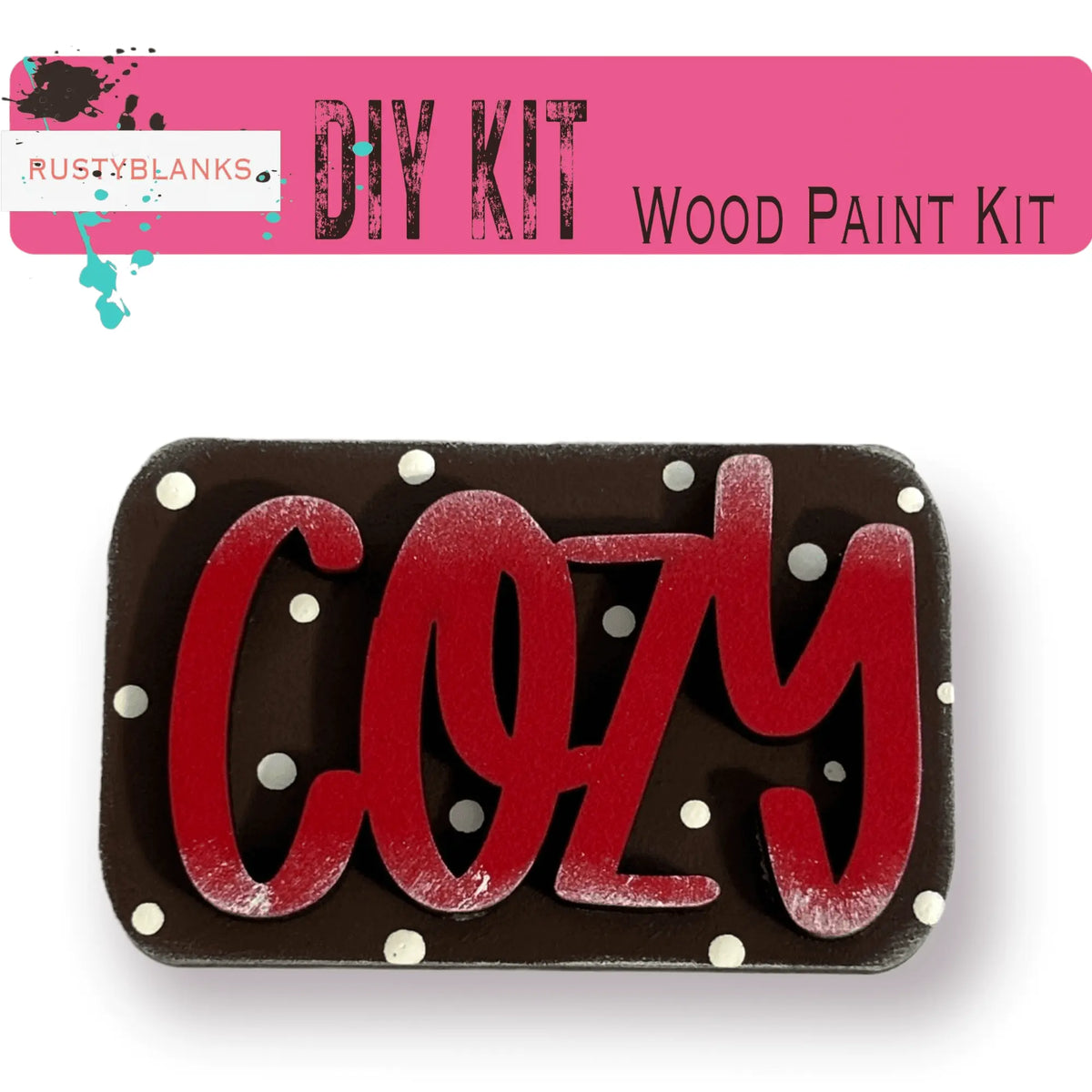a wooden sign that says cozy on it
