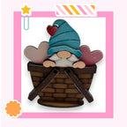 a picture of a gnome in a basket