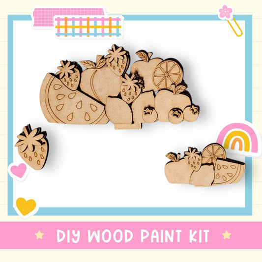 a group of wooden toys sitting on top of a table