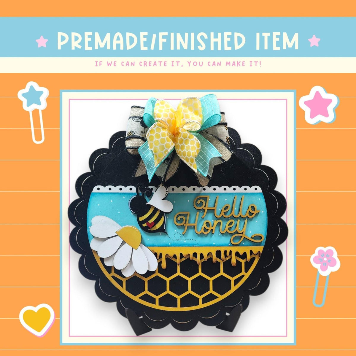 a card with a picture of a bee on it