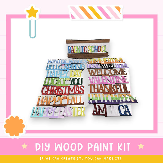 a picture of a wooden paint kit for kids