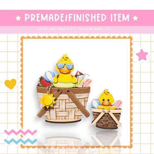 a picture of a rubber ducky in a basket