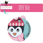 3d Penguin Countdown Christmas Ornament , Pom Pom Lever Sliding Turning , Holiday Decoration - RusticFarmhouseDecor