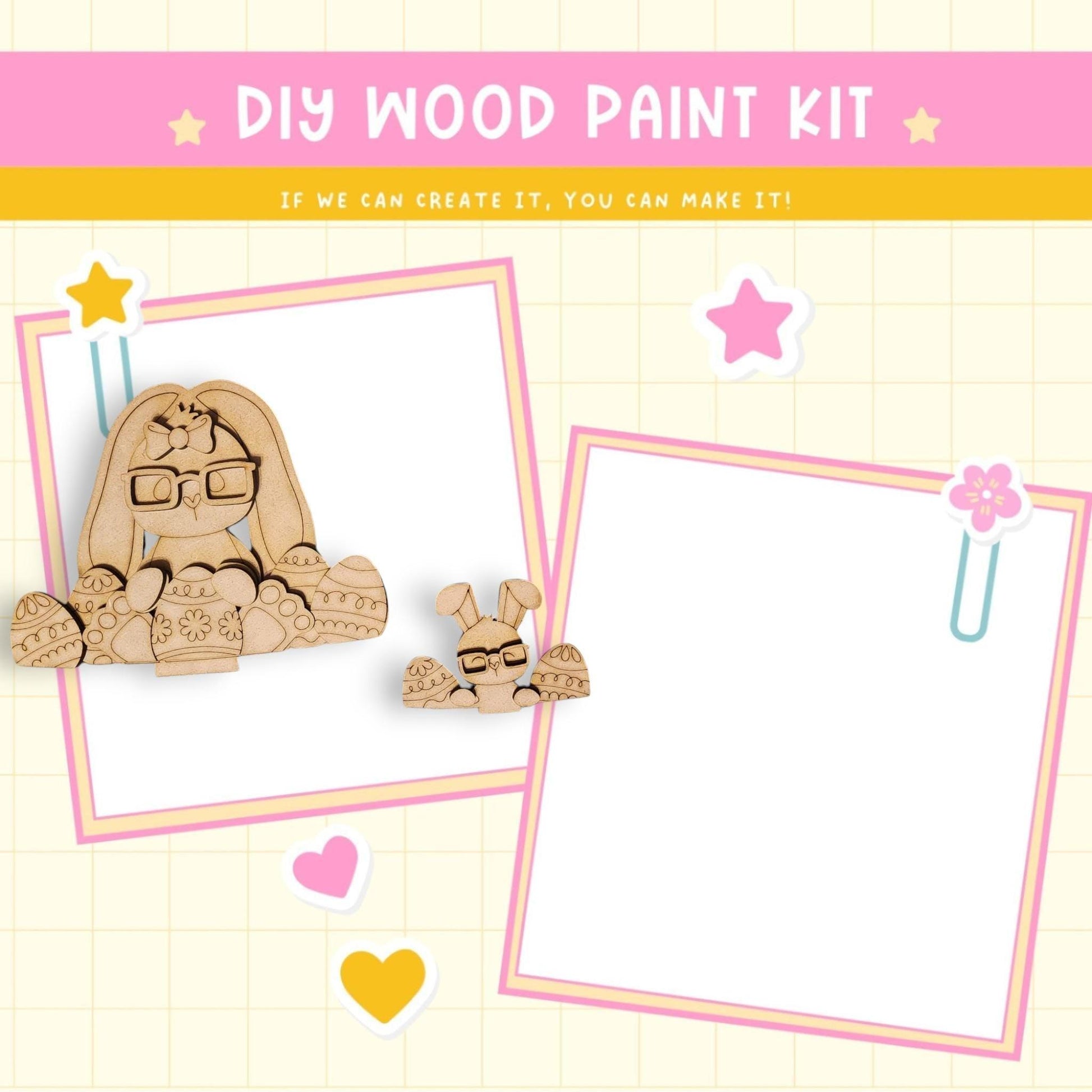 a wooden craft kit with a picture of a star wars character