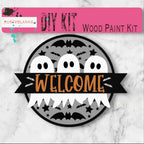 a sign that says diy kit with three ghost faces