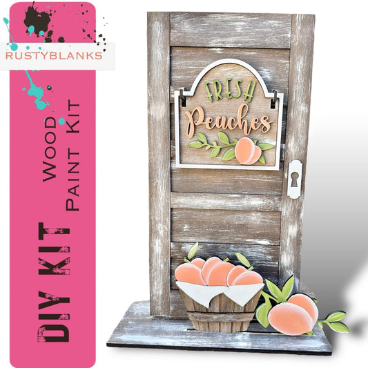 Fresh Peaches Add On Inserts for our Mini Interchangeable Post, RusticFarmhouseDecor