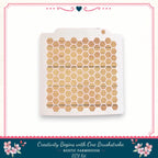 a DIY kit for creating a rustic farmhouse-style design, which includes a stencil with a honeycomb pattern.