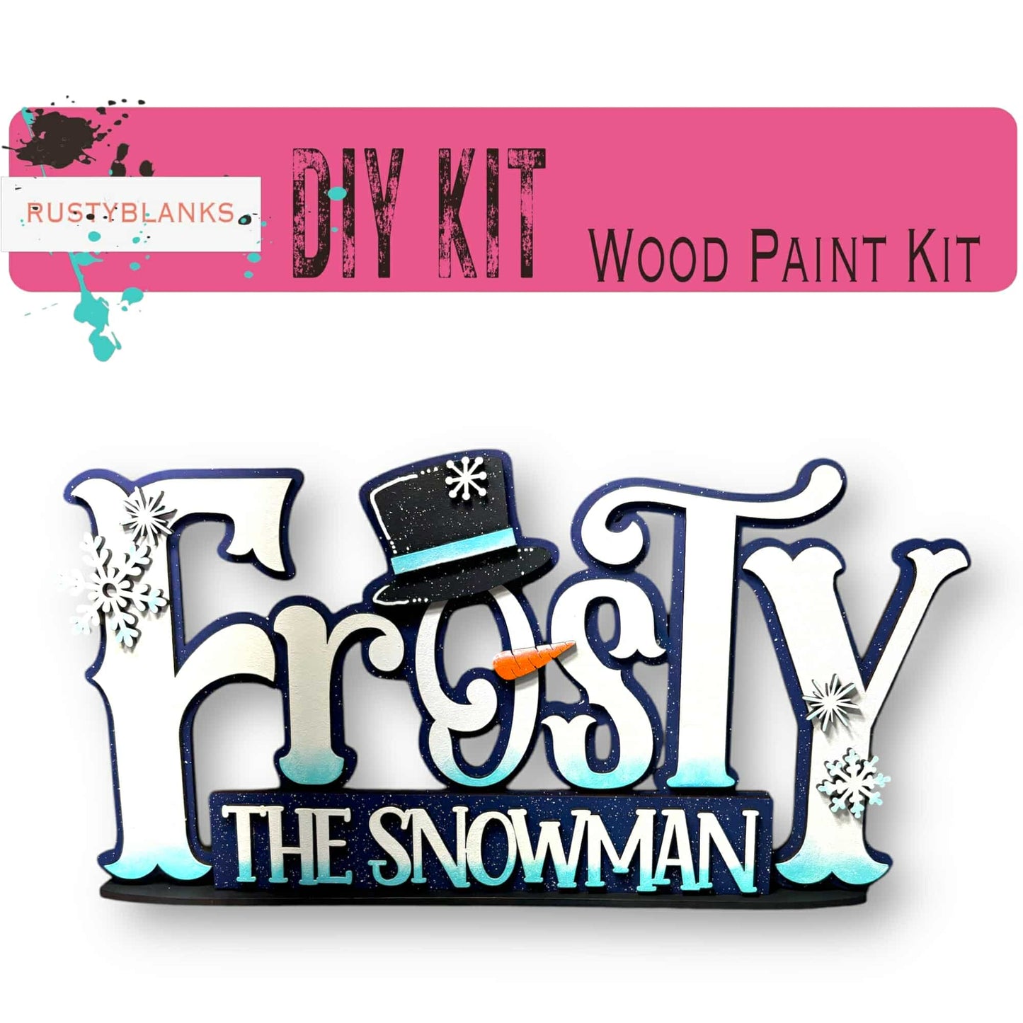 a wooden sign that says frosty the snowman