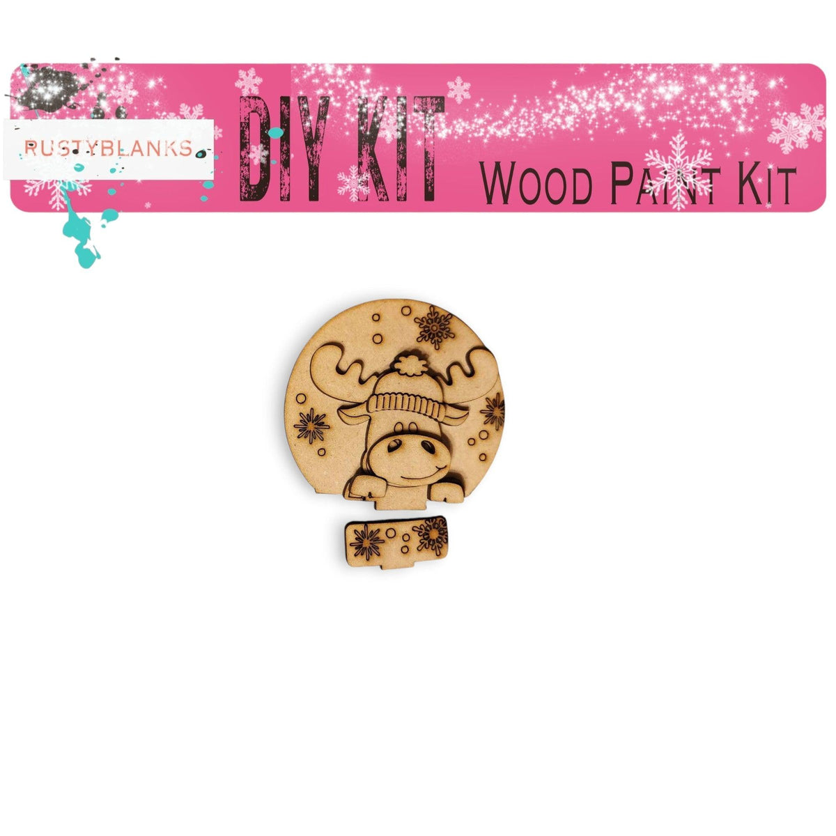 a wooden pin with a picture of a girl on it