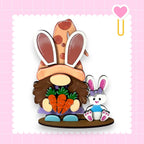 a card with a picture of a bunny and a carrot