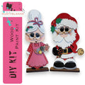 Mr & Mrs Santa Claus Handmade Christmas Tiered Tray Decor RusticFarmhouseDecor